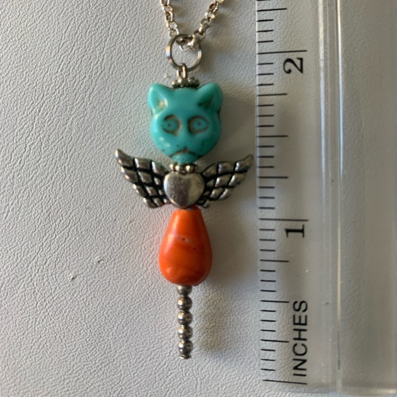 Necklace angel cat flying kitty - Picture 2 of 4